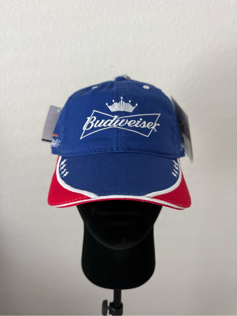 Dale Earnhardt. Jr. Budweiser Blue and Red Trucker-Style Cap